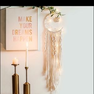 - Moon Macrame dreamcatcher decor